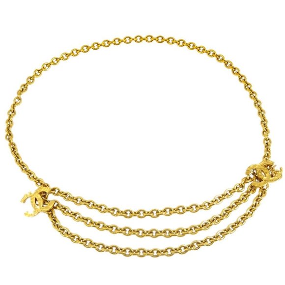 Chanel CC Gold Chain Belt Small Good - Picture 1 of 4